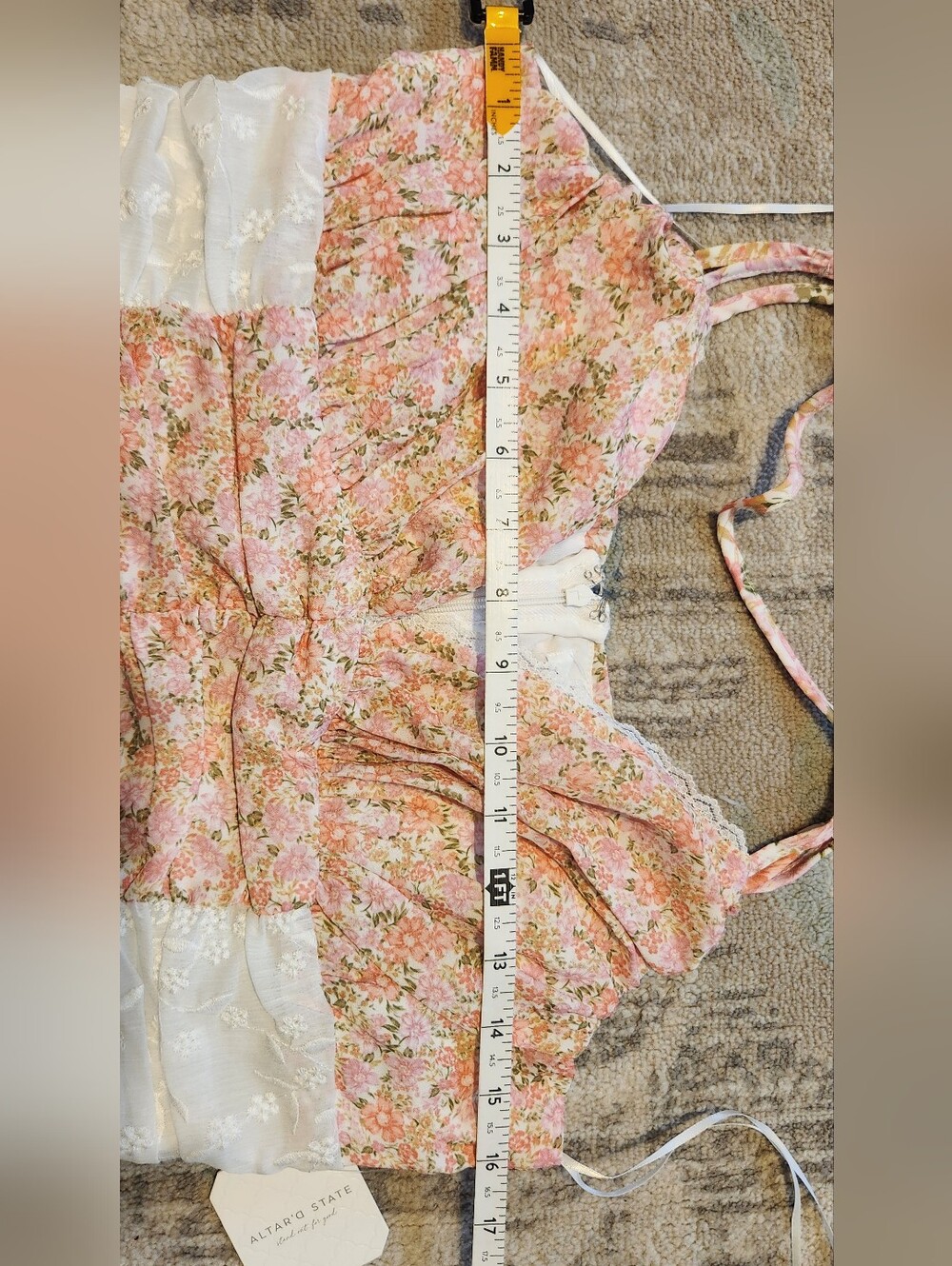 Altar'D State Adernlia Dress. Pink/Peach. Size XL. NWT - Picture 5 of 7